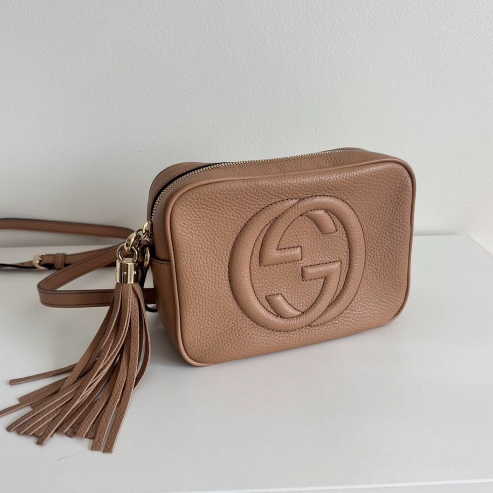 Gucci Beige Leather Crossbody Bag